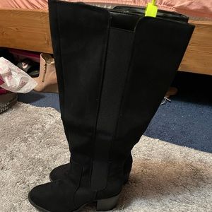 Tall black boots size 11 Wide Calf